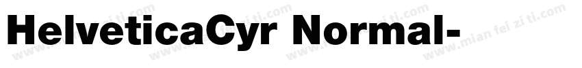HelveticaCyr Normal字体转换